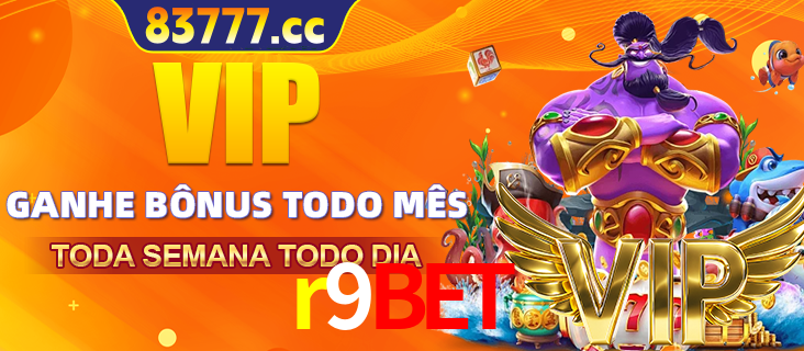 Banner promocional do r9bet oferecendo 100% de recompensas adicionais contínuas para quem fizer o login diário (Daily sign-in), com um mascote de coelho.